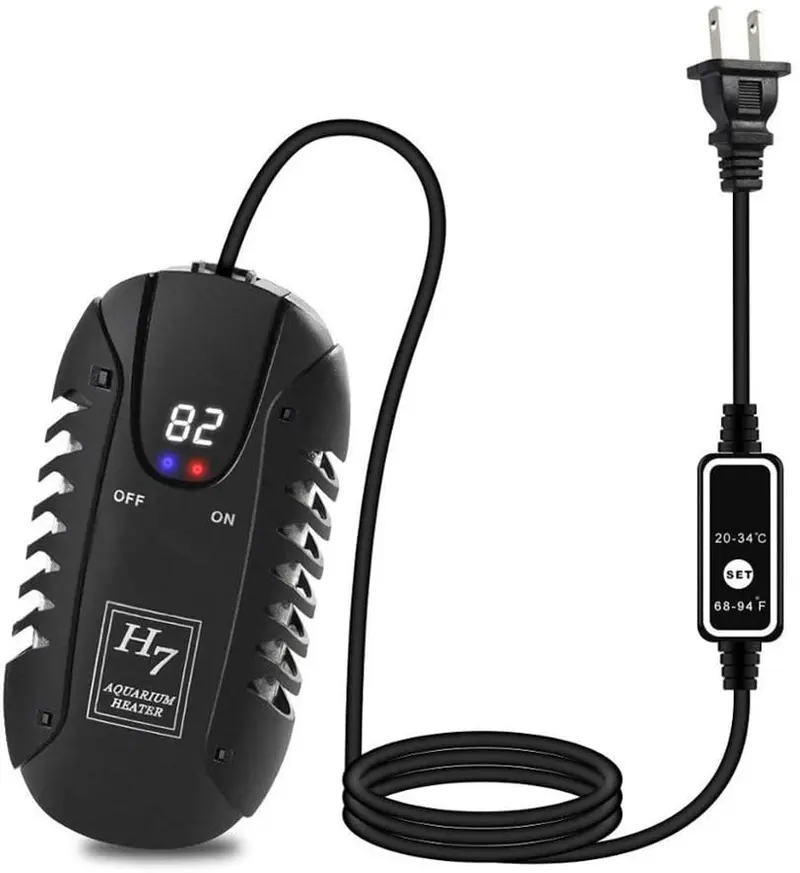 MQ - Calentador sumergible para acuario, 25-200 W, con pantalla LED digital y controlador de termostato externo, para tanque de peces de 3-60 galones