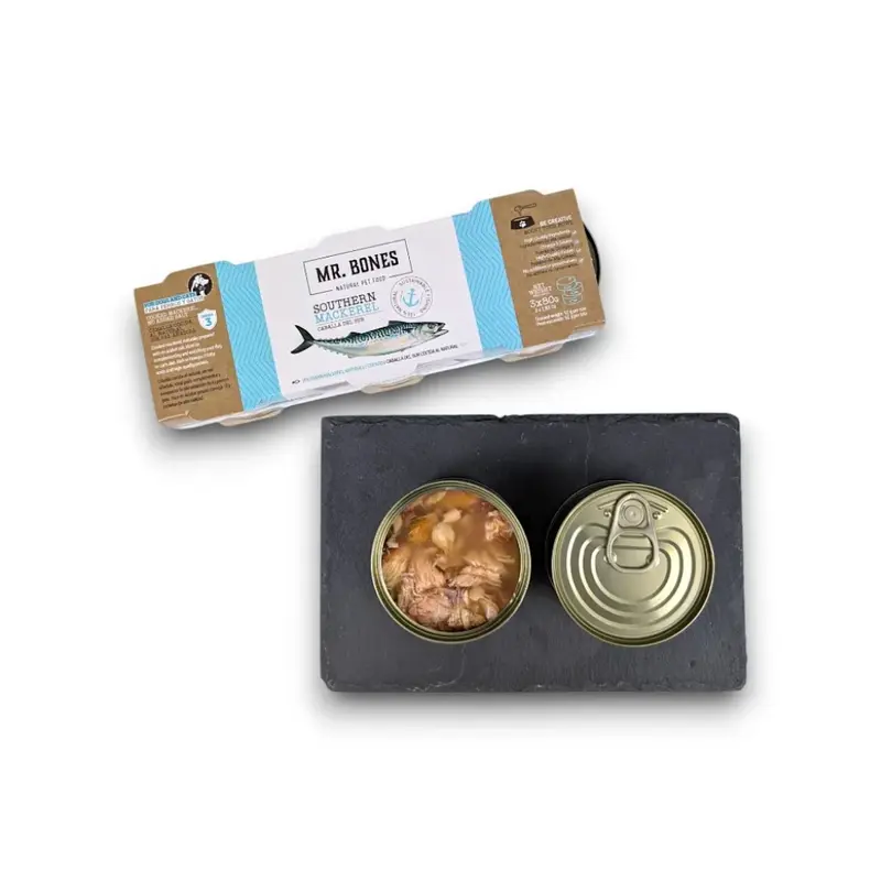 MR. BONES Fresh Topper Caballa Cocida al Natural 3x80 g para perros y gatos