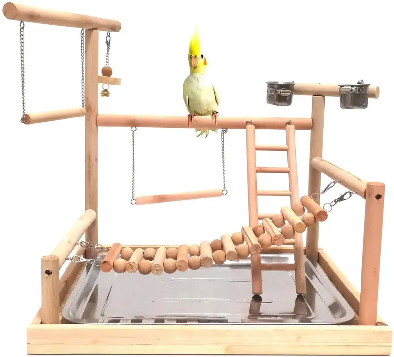 Mrli - Soporte de madera para pájaros y percas para animales pequeños, loros, periquitos, cacatúas, periquitos, ratas, ratones, chinchillas, hámsteres, jaulas, accesorios, ejercicios, juguetes, sector