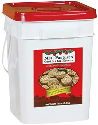 Mrs. Pastures Cookies para caballos - Cubo de 15 lb