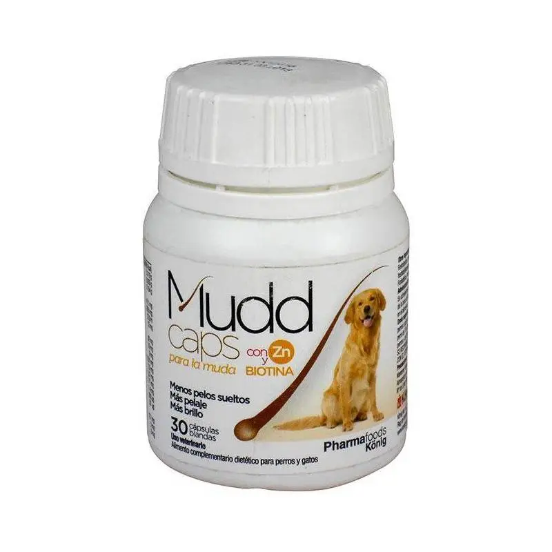 Mudd Caps – Suplemento para la Muda del Pelo en Perros y Gatos (30 Cápsulas)