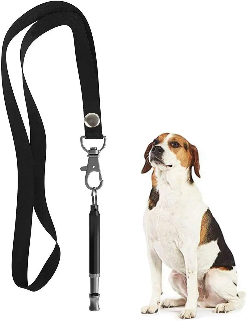Mumu Sugar Dog Whistle to Stop Barking, Adjustable Pitch Ultrasonic Training Tool Silent Bark Control for Dogs- 1PCS Whistle with 1 Free Lanyard(Black)