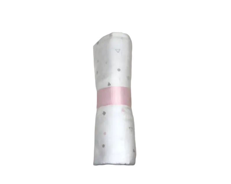 Muselina de Franela Nube Dibujos Rosa