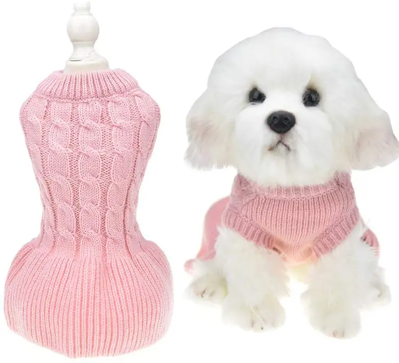 MUYAOPET Pequeño Perro Suéteres Mujer Niña Rojo Invierno Cálido Perro Princesa Vestido Ropa Dachshund Chihuahua Corgi