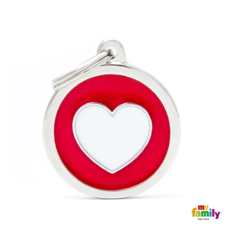 Myfamily Charms Círculo Rojo Cor Blanc