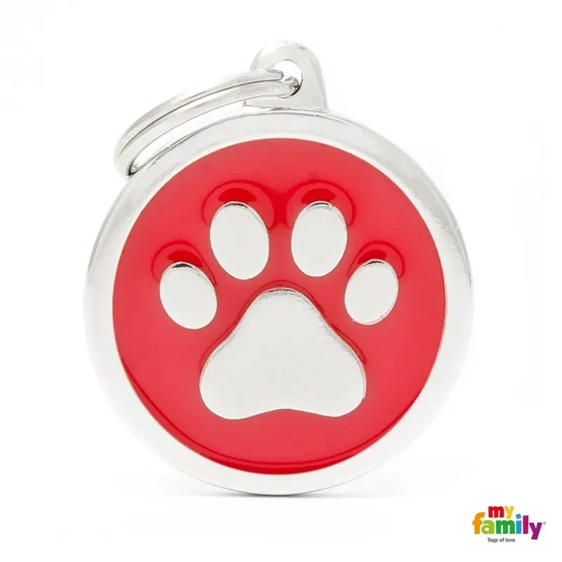 Myfamily Classic Medalla Huella Rojo