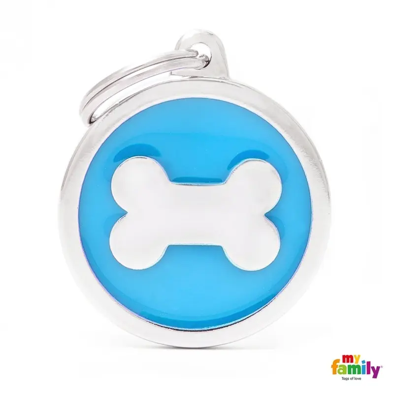 Myfamily Classic Medalla Hueso Azul