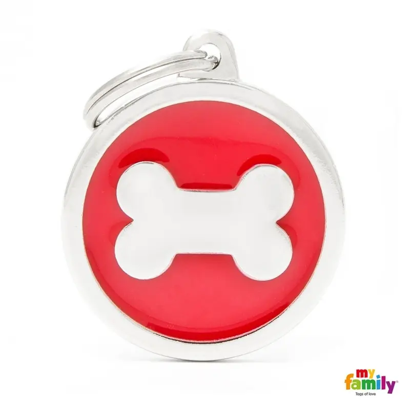 Myfamily Classic Medalla Hueso Rojo