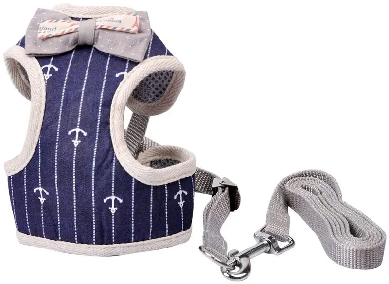 MyfatBOSS Correa para gato, arnés para gato y correa, chaleco de malla ajustable para gatos pequeños y grandes a prueba de escapes