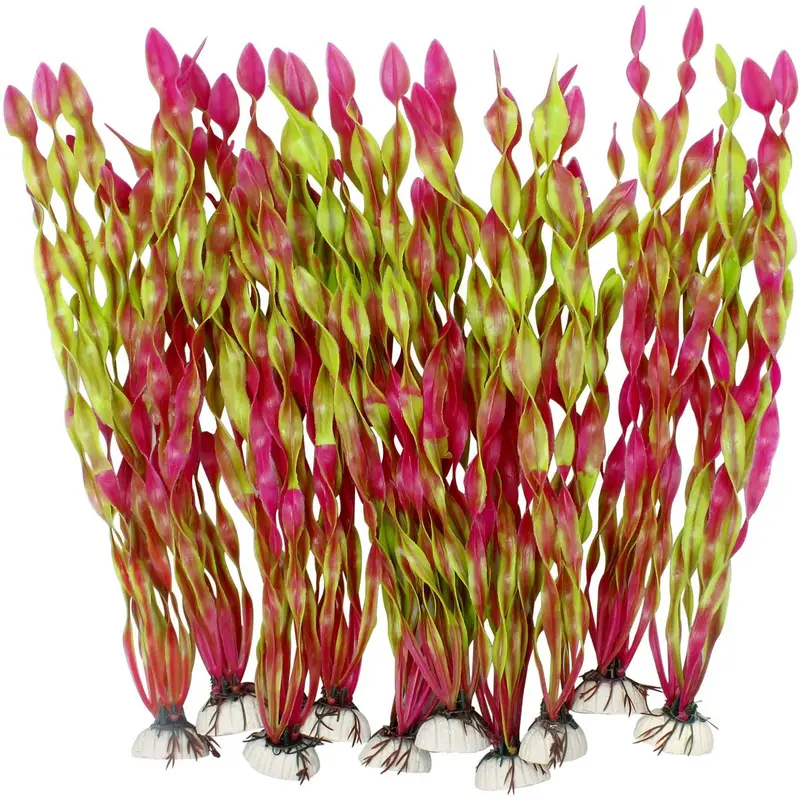 MyLifeUNIT - Plantas de agua de algas artificiales para acuario, 10 unidades