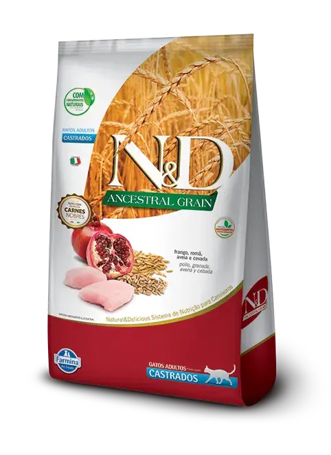 N&D Ancestral Gato Pollo & Granada Castrado 1,5 kg