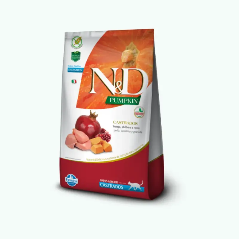 N&D Pumpkin Felino Pollo Granada & Calabaza Castrados 7,5 kg