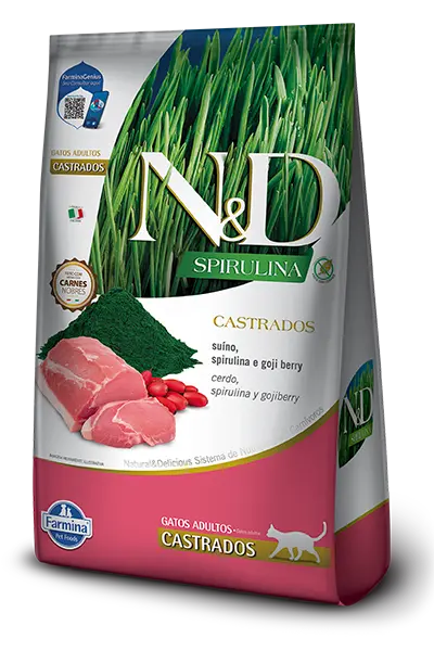 N&D Spirulina Feline Castrado Cerdo 1,5 Kg