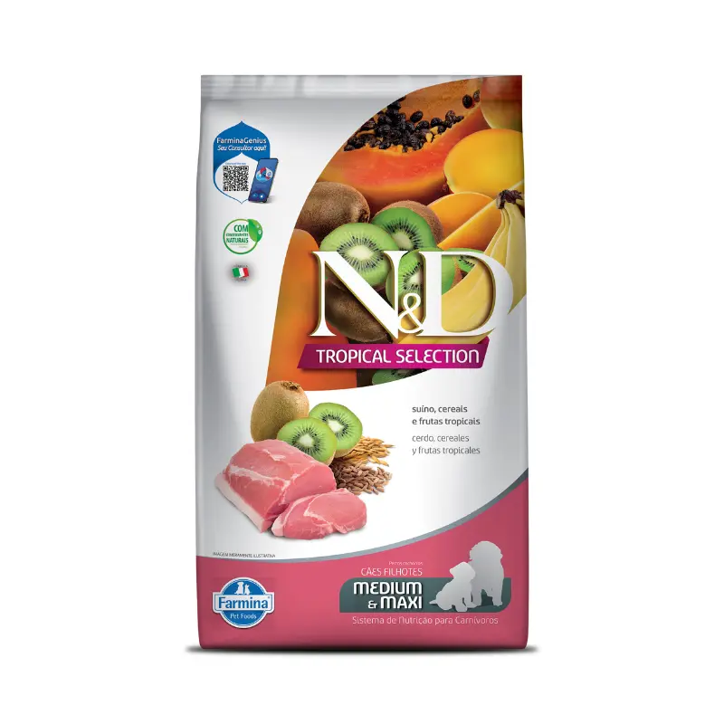 N&D Tropical Selection Cerdo Perros Cachorros Medianos y Grandes x 2.05 Kg