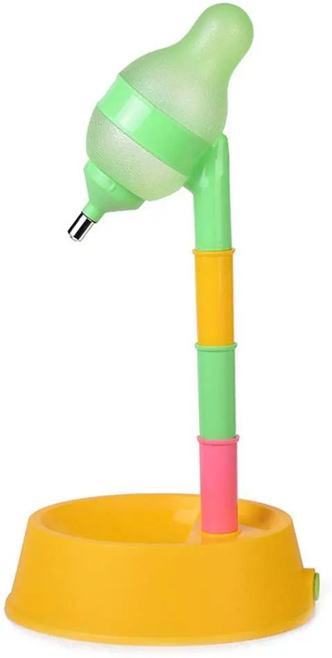 NACOCO - Dispensador de agua para mascotas, cuenco de pie con poste desmontable que alimenta automáticamente el agua, altura ajustable