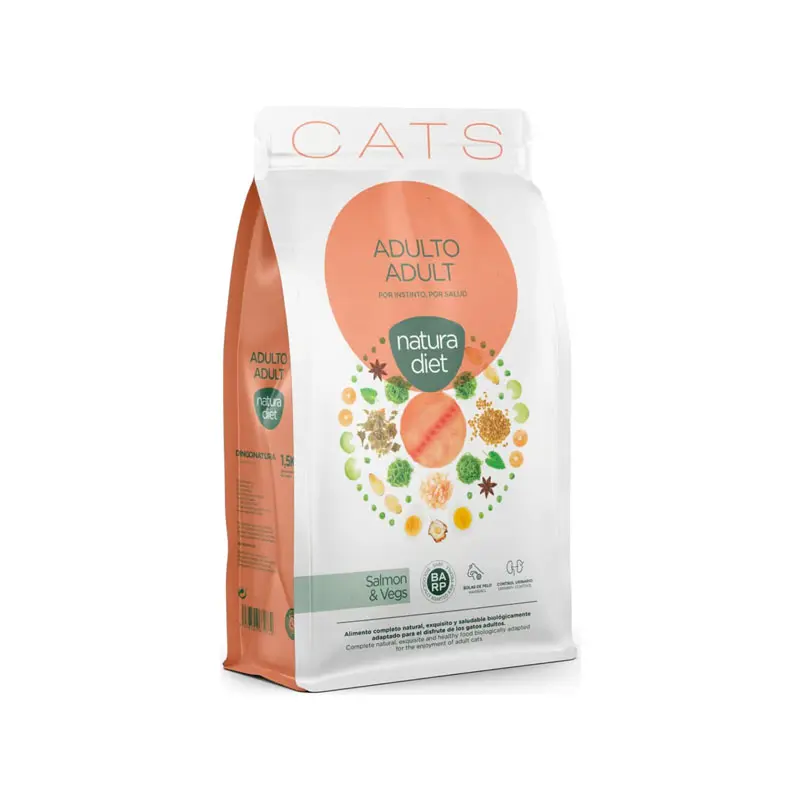 Natura Diet Adult con salmón pienso para gatos