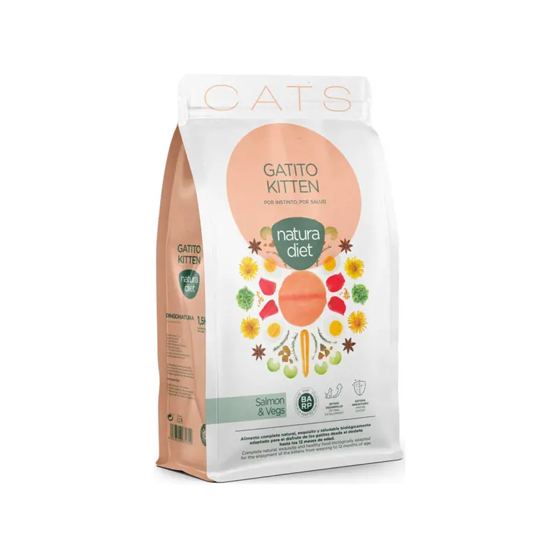 Natura Diet Kitten con salmón pienso para gatitos