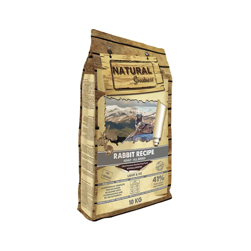 NATURAL GREATNESS Conejo (Light & Fit) para perros