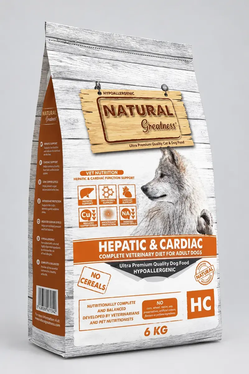 Natural Greatness – Vet Diets Hepático y Cardíaco para Perros