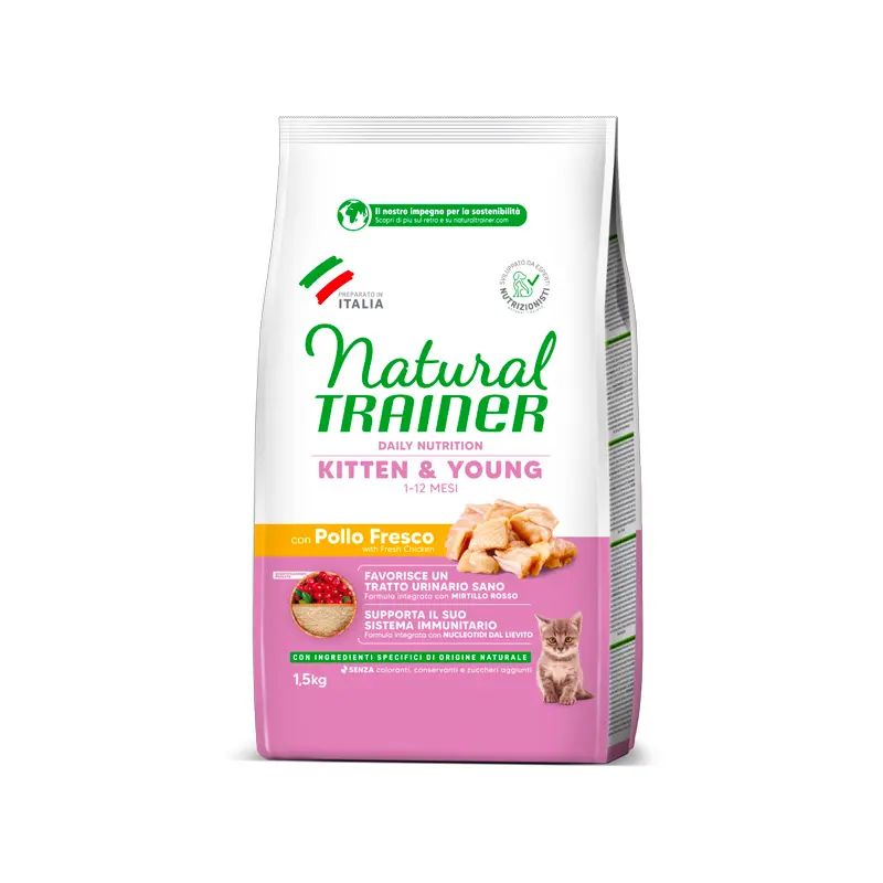 Natural Trainer Kitten con pollo pienso para gatitos