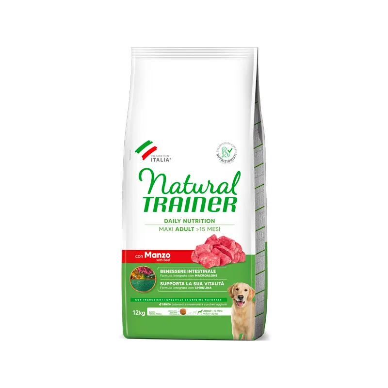 Natural Trainer Maxi con buey pienso para perros
