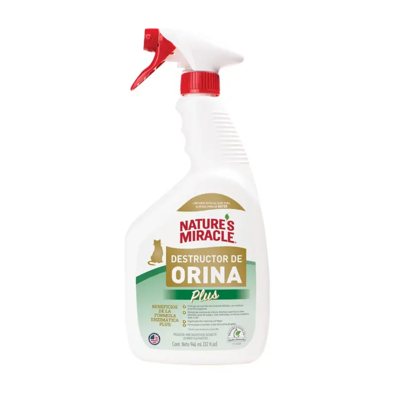 Natures Miracle Destructor De Orina Plus Para Gato 946 Ml