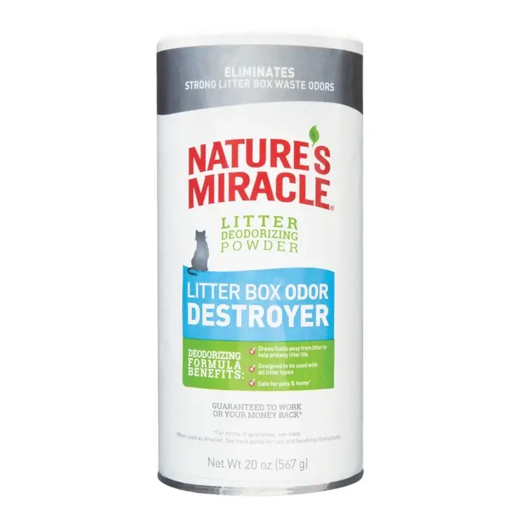Natures Miracle Talco Destructor De Olores Para Arenero 20 Oz