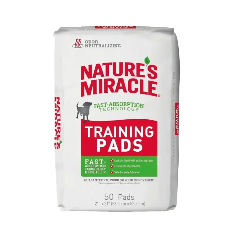 Nature's Miracle Training Pads 50 Un / 53.3 X 53.3 Cm