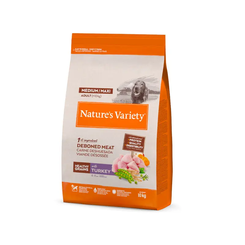 Nature's Variety Healthy Grains Medium Maxi con pavo pienso para perros