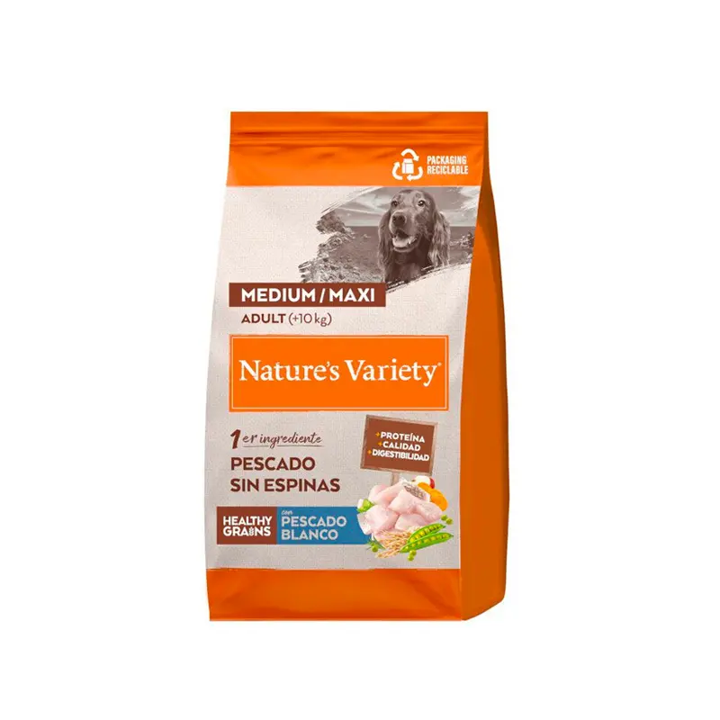 Nature's Variety Healthy Grains Medium Maxi con pescado Blanco pienso para perros