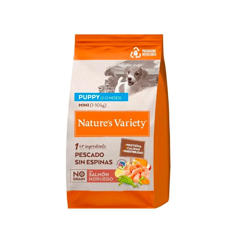 Nature's Variety NO Grain Mini Puppy con salmón pienso para cachorros