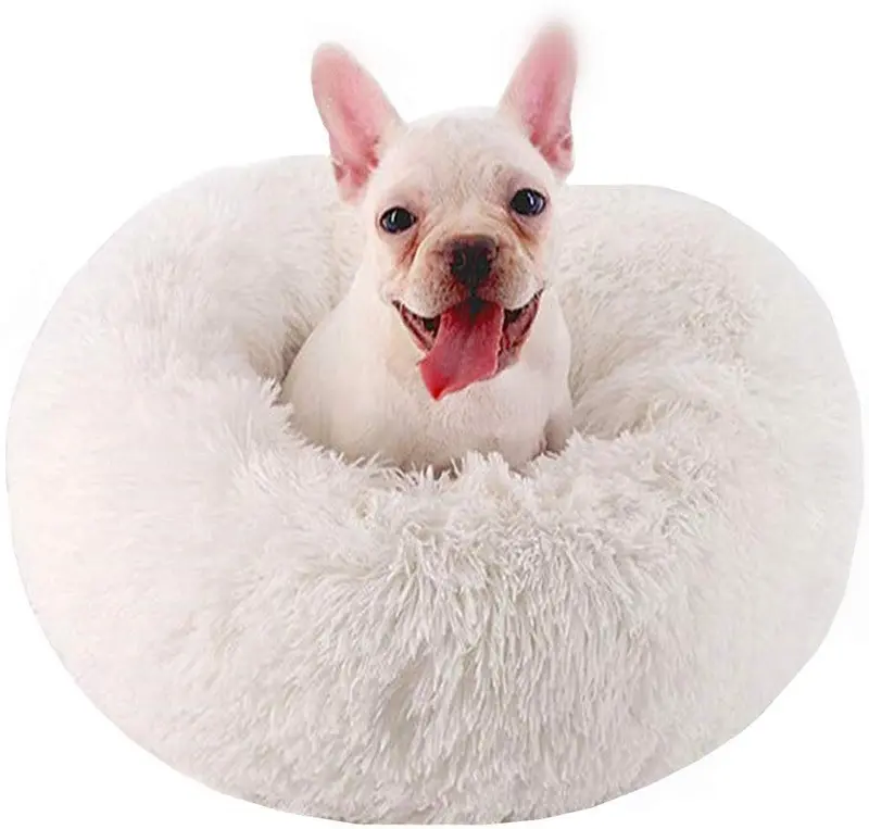 Neekor - Cama para perro o gato, suave, de felpa, para invierno, cálida, para dormir, redonda, mullida, para cachorros, perros y gatos, tamaño
