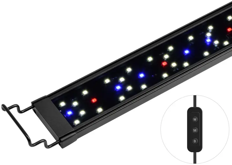 NICREW SkyLED Plus Luz para acuario para tanques plantados, espectro completo de luz para tanque de peces de agua dulce, brillo de luz y espectro ajustable con controlador externo