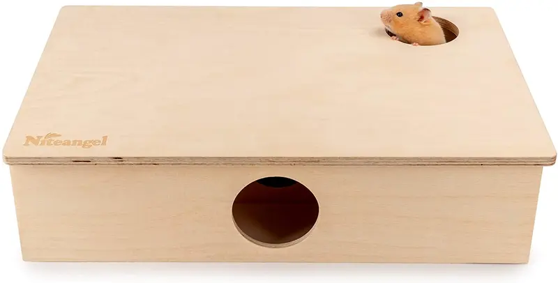 Niteangel 6-Chamber Hamster House Maze & Add-on - 6-Room Hideouts & Tunnel Exploring Toys for Hamster Gerbils Mice Lemmings Rats