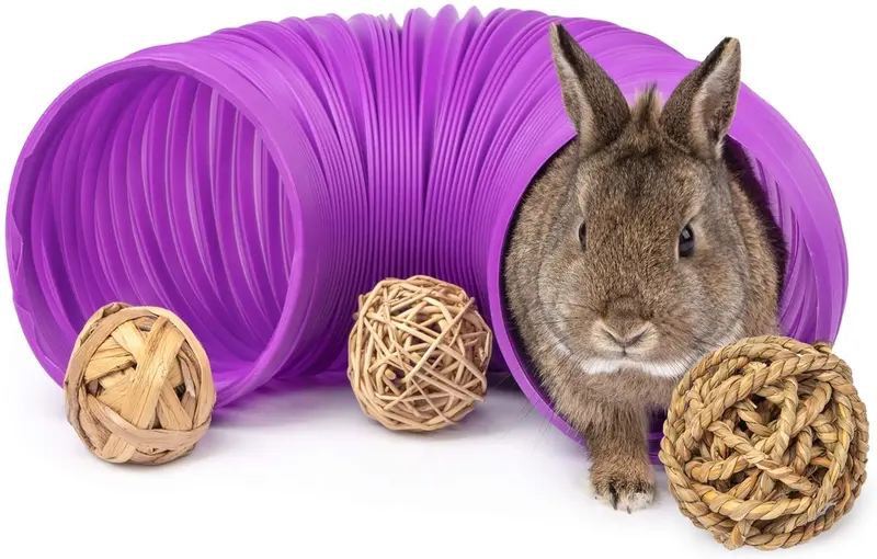 Niteangel Fun Tunnel - Juego de 3 pelotas para cobayas, chinchillas, ratas y conejos enanos