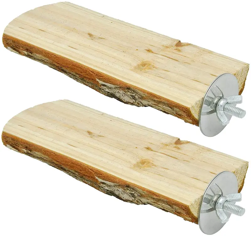 Niteangel - Percha para loros, plataforma de madera para pájaros