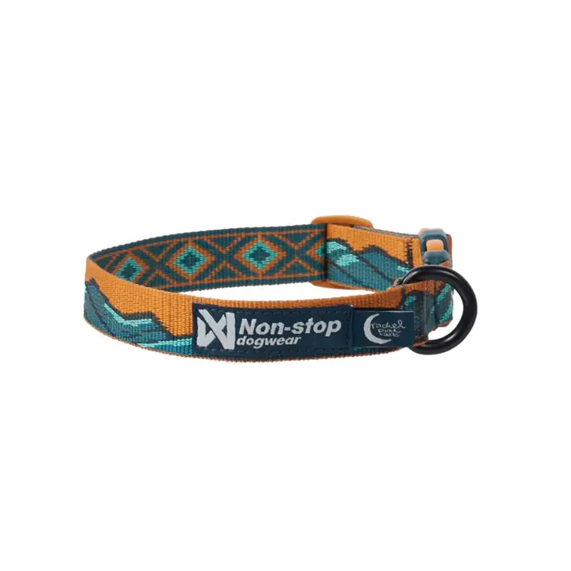 Non-Stop Dogwear Trail Quest Collar Rachel Pohl Edition Verde/Naranjo Talla M