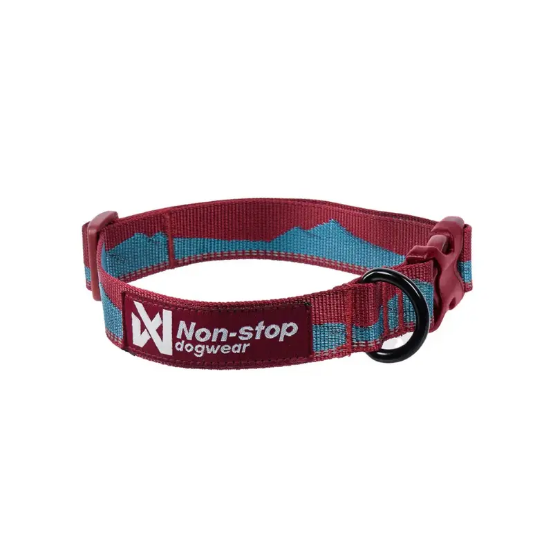 Non-Stop Dogwear Trail Quest Collar Turquesa/Burdeo Talla M