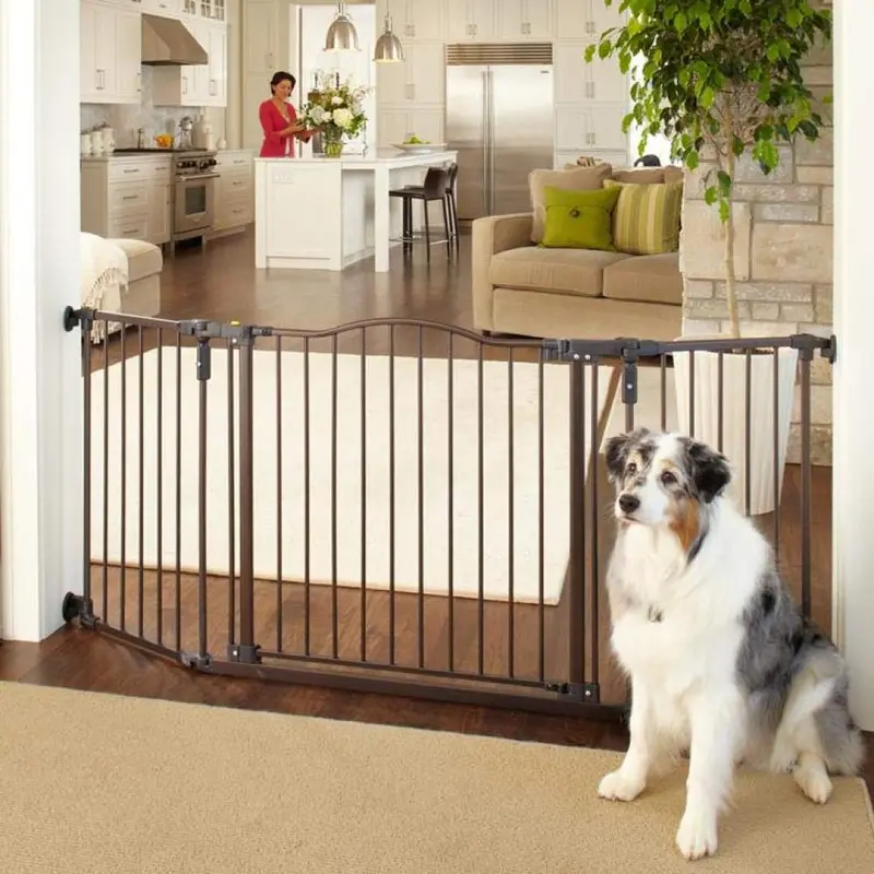 North States MyPet Puerta de arco de viento extra ancha de 72 pulgadas