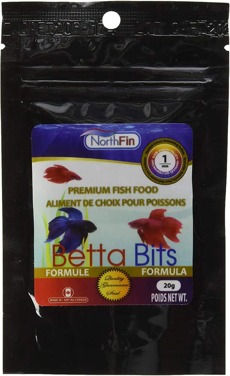 Northfin Food Betta Bits 0.039 in, paquete de 0.71 oz
