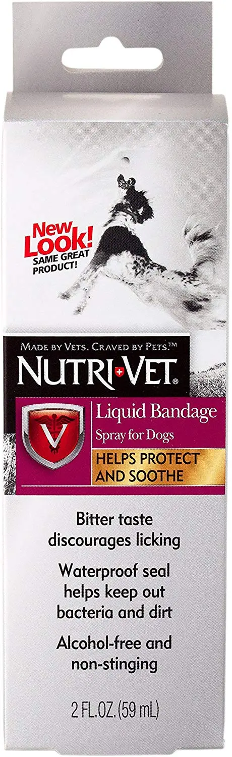 Nutri-Vet Spray de vendaje líquido para perros, 2 onzas, Paquete de 1