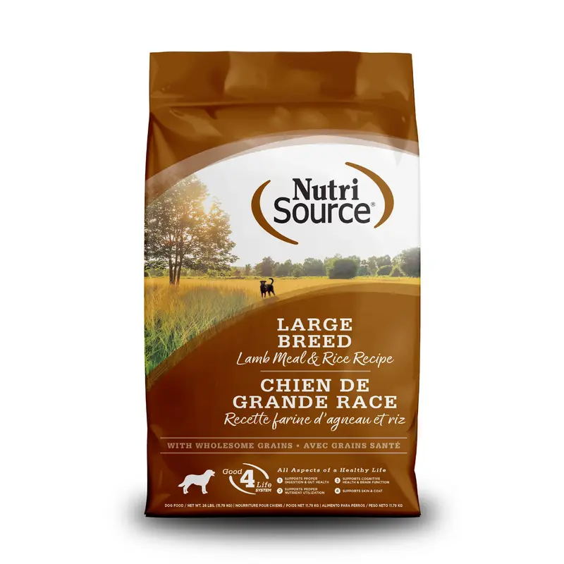 NutriSource Adulto Perro Raza Grande Cordero y Arroz