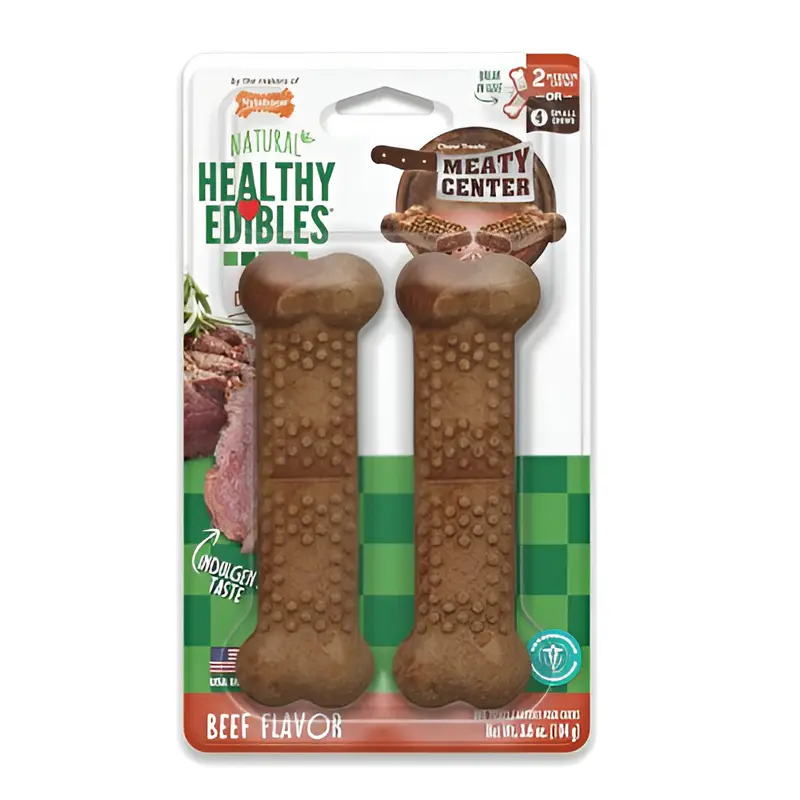 Nylabone Hueso Wolf Sabor Carnes de Res- 2 UD