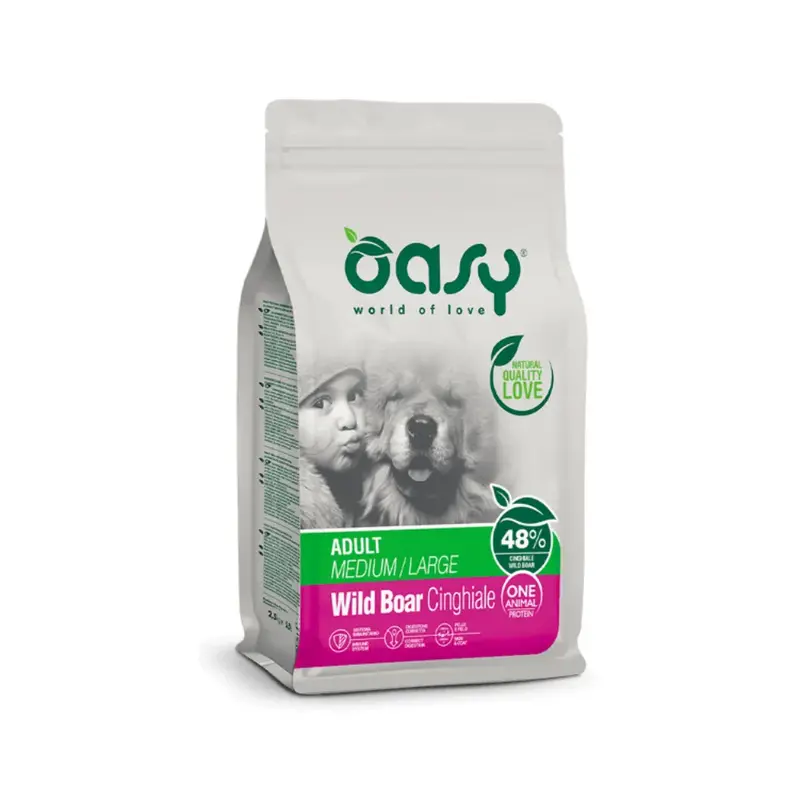 Oasy One Animal Protein Perro Adult Medium/Large Wild Boar 12 kg