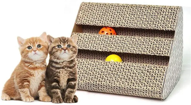 Old Tjikko - Rascador para gatos, rascador con gato, rascador para gatos, rascadores, juguete para gatos, tabla de rascar con bola de campana
