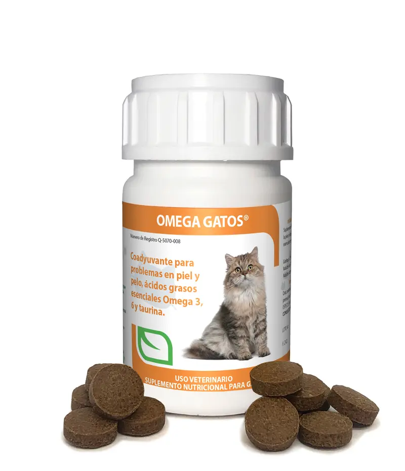 Omega Gatos Frasco con 60 Tabletas ( Piel y Pelo )