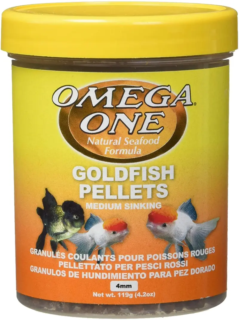 Omega One - Pellets de pez dorado, hundimiento, 0.157 in, pellets medianos