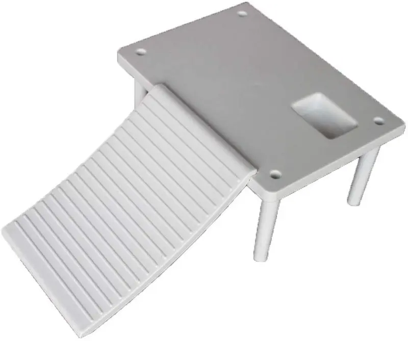 OMEM - Plataforma de secado de tortugas con filtro combinado (derecha) para tortuga y reptil, para acueductos flotantes de las islas y tanques de tierra