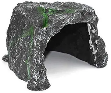 OMEM Reptil Hiding Grande Cueva Hábitat Decorativo Resina Mascota Nido Tortuga Lizard Dedicado Avanzado Cueva Refugio