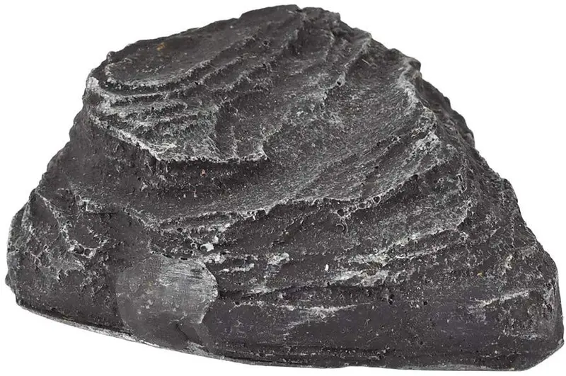 OMEM Turtle Island - Plataforma para acuario (resina), color negro